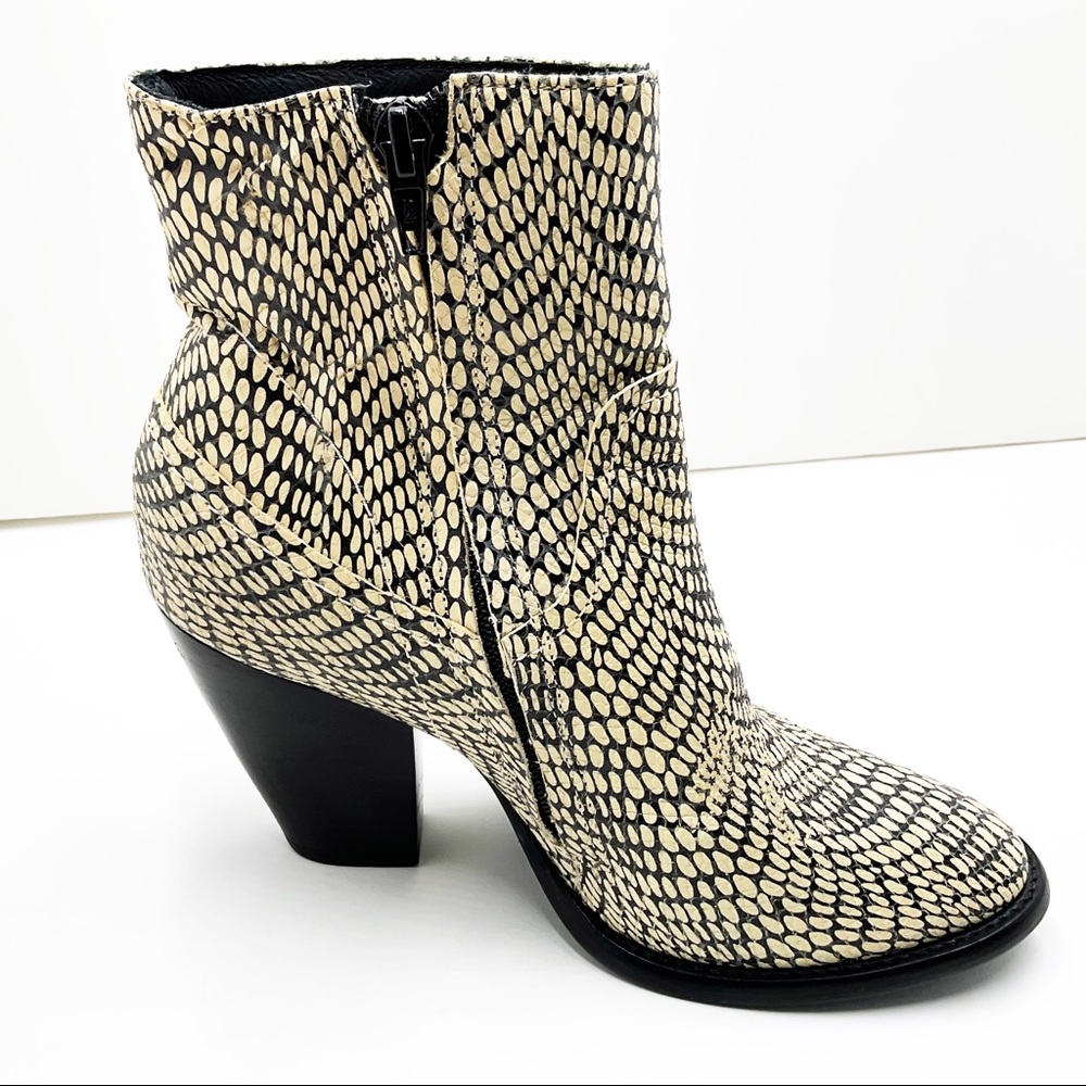 {MATISSE} Keegan Python Leather Ankle Boots